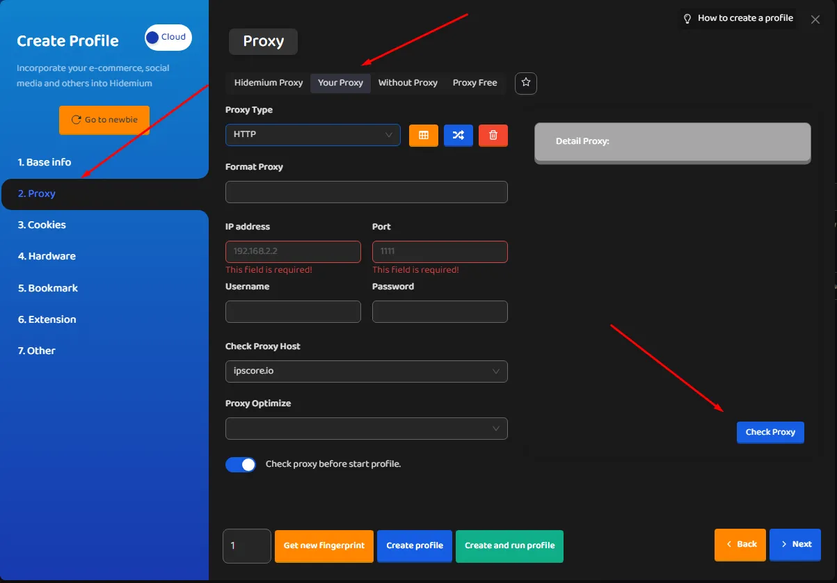 Tích hợp NaProxy và Hidemium